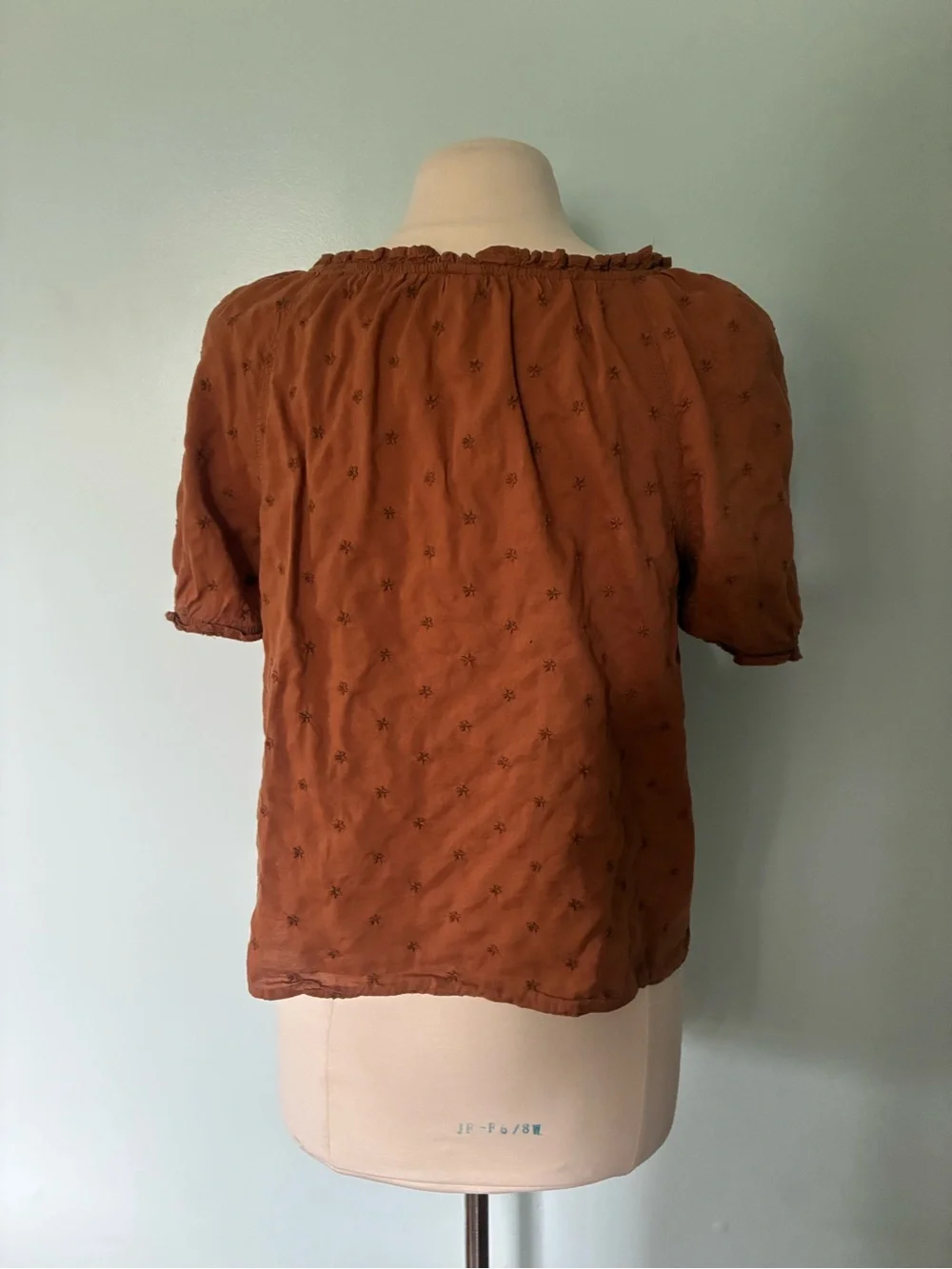 Old Navy Puffed Sleeve Babydoll Peasant Blouse